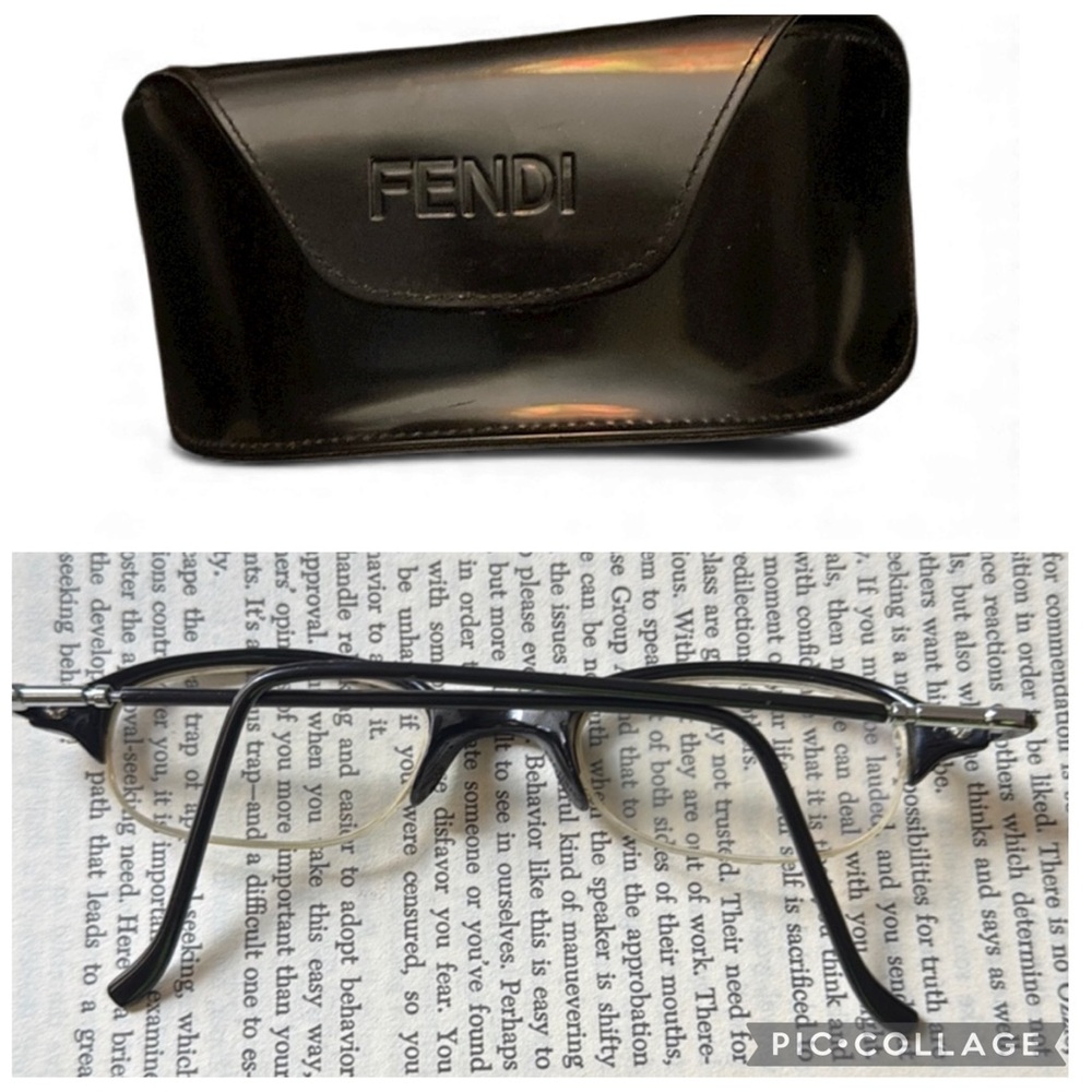 Fendi Black Office Essentials glasses oval spring frames